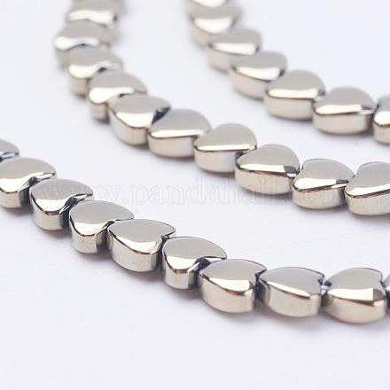 Electroplate Non-Magnetic Synthetic Hematite Beads Strands G-F510-25D-1