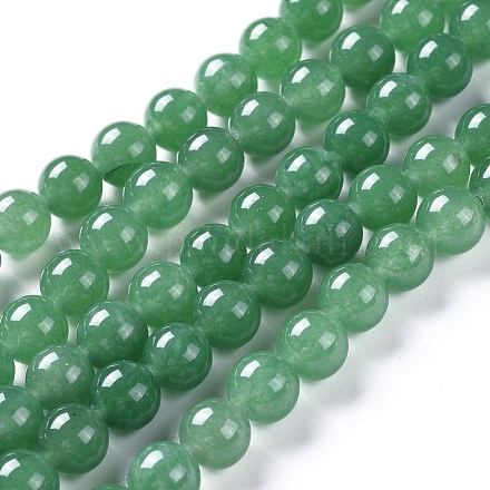 Gefärbt natürliche Jade Perlen Stränge G-I261-E01-8mm-1-1
