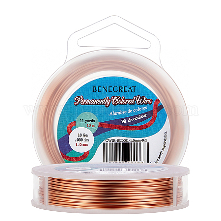 Wholesale BENECREAT 18Gauge(1.0mm) Tarnish Resistant Silver Coil Wire  Jewellery Making Copper Wire 