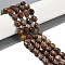 Natural Jasper Beads Strands, Faceted, Bicone, Double Terminated Point Prism Beads, 10x9mm, Hole: 1.2mm, about 38pcs/strand, 15.08''(38.3cm)