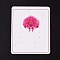 Paper Jewelry Display Cards, for Hanging Earring Display, Rectangle with Fox, White, 50x40x0.3mm, Hole: 5.3mm