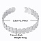 Non-Tarnish Stylish European and American Leaf 304 Stainless Steel Cuff Bangles for Women