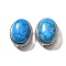 Synthetic Turquoise Multi-Strand Links, Oval, Cadmium Free & Lead Free, Platinum, 21x16.5x11.5mm, Hole: 3mm
