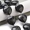 Natural Larvikite Beads Strands, Heart, with Seed Beads, 19~19.5x20x10mm, Hole: 1.5mm, about 17pcs/strand, 15.75 inch(40cm)