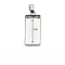 304 Stainless Steel Pendant Cabochon Settings, Rectangle, Stainless Steel Color, Tary: 25x10mm, 30x11x2mm, Hole: 6x4mm.