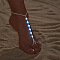 Luminous Resin Round Beaded with Glass Seed Beaded Anklets, White, 8-5/8 inch(220mm)