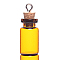 Wooden Cork Wishing Bottle Pendants, with Lid, Column, Gold, 24x13mm, Hole: 6mm, Capacity: 1.5ml(0.05fl. oz)