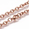304 Stainless Steel Cable Chain Necklaces, with Lobster Claw Clasp, Rose Gold, 17.71 inch(45cm)
