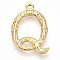 304 Stainless Steel Pendants, Letter Charms, Letter Q, 23x16.5x3mm, Hole: 1.6mm