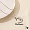Minimalist Stainless Steel Moon with Skull Pendant Necklace for Women, Irregular Collarbone Chain