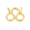 304 Stainless Steel S-Hook Clasps, M Clasps, Real 18K Gold Plated, 6.5x8x1mm