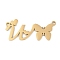 304 Stainless Steel Pendants, Letter & Butterfly Charms, Letter W, 12x27.5x0.9mm, Hole: 1.2mm