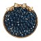 50Pcs 1 Set Glass Beads, Transparent, Round, Faceted, Midnight Blue, 9.5~10x9mm, Hole: 1.6mm