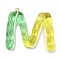 Resin Pendant, with Iron Ring Finding, Letter A~Z, Letter M, 35x39.5x7mm, Hole: 2mm