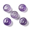 Natural Amethyst Beads, Rondelle with Letter, Letter G, 8.5~9x5~5.5mm, Hole: 1.2mm
