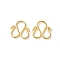 304 Stainless Steel S-Hook Clasps, Real 18K Gold Plated, 11x11.5x1mm, Hole: 3x4.5mm