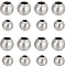 600Pcs 2 Styles Round 316 Surgical Stainless Steel Spacer Beads, Stainless Steel Color, 3~4mm, Hole: 1~1.5mm, 300pcs/style