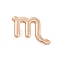 Rack Plating Alloy Pendants, Cadmium Free & Lead Free, Electroplate Nickel, 12 Constellation, Light Gold, Scorpio, 11x15.5x5.5mm, Hole: 1.8mm