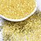 Transparent Glass Round Seed Beads, Inside Colours, Round, Light Khaki, 6/0, 4x3mm, Hole: 1.2mm, about 161pcs/10g