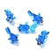 Handmade Lampwork Beads, Goldfish, Blue, 25~35x15.5x16mm, Hole: 1.7mm