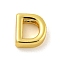 Brass Pendants, Real 18K Gold Plated, Letter D, 8x7.5x3mm, Hole: 1.2mm