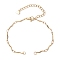 304 Stainless Steel Bracelet Makings, with Wave Bar Link Chain, Golden, 6-1/4 inch(16cm)