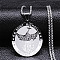 Stainless Steel Box Chain Necklace for Men, St.Michael Cathedral Medal Pendant Necklaces
