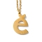 304 Stainless Steel Pendant Necklaces, Letter, Letter E, 15.75 inch(40cm), Pendant: 19x12x1.5mm