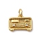 Brass Micro Pave Cubic Zirconia Pendants, Rectangle Charms, Long-Lasting Plated, Cadmium Free & Lead Free, Rack Plating, with Jump Ring, Real 18K Gold Plated, 11x14x2.5mm, Hole: 3.5mm