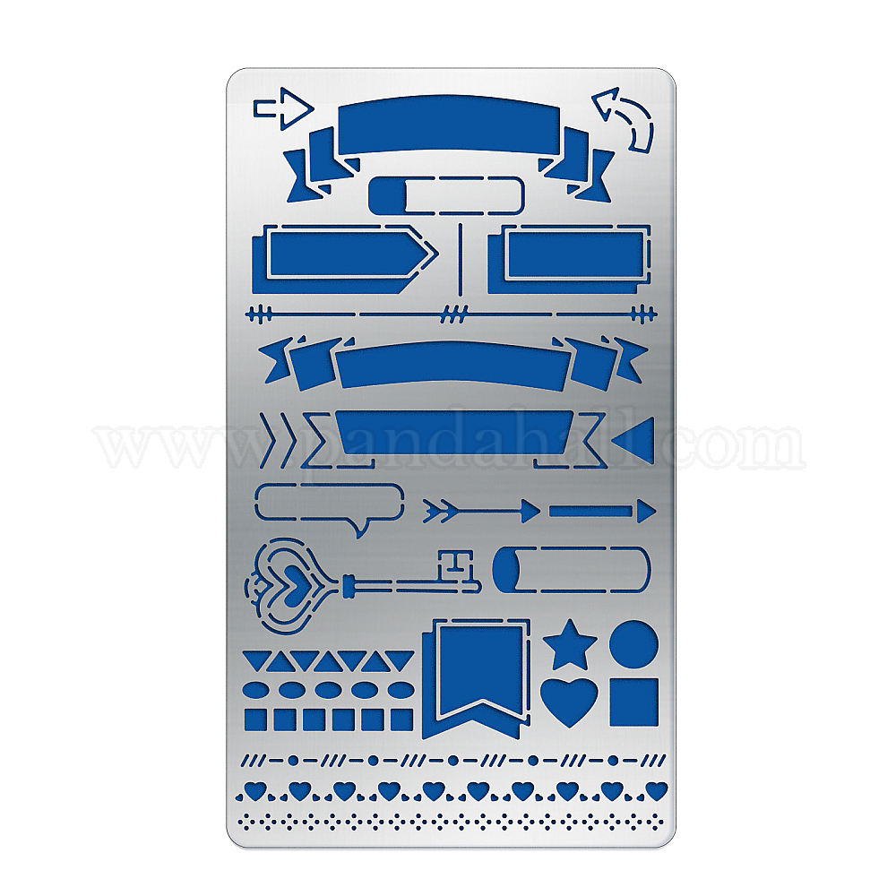 Shop BENECREAT 7x4 Inch Divider and Dialog Theme Metal Stencils