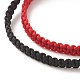 Набор браслетов из плетеных бусин из нейлонового шнура толщиной 6 мм BJEW-JB07193-6
