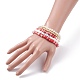 Ensemble de bracelets extensibles en perles heishi en argile polymère faits à la main BJEW-JB07401-03-3