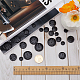 GORGECRAFT 1 Box 40Pcs 4 Sizes Hollow Flower Wood Buttons 2-Holes Flatback Round Wooden Buttons Vintage Black Replacement Buttons for DIY Sewing Crafts Clothes Accessories Hat Knitting Decorations FIND-GF0004-85A-3