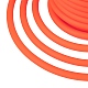 合成ゴム紐  中空  白いプラスチックスプール付き  レッドオレンジ  5mm  穴：3mm  約10.93ヤード（10m）/ロール RCOR-R001-5mm-06-4
