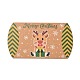 クリスマステーマのダンボールキャンディーピローボックス  漫画の鹿のキャンディースナックギフトボックス  砂茶色  折りたたみ：7.3x11.9x2.6cm CON-G017-02B-3