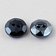 Botones redondos planos del diamante artificial de acrílico de Taiwán de 2-agujero BUTT-F015-11.5mm-18-2