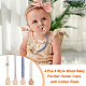 CHGCRAFT 4Pcs 4 Style Wood Baby Pacifier Holder Clips AJEW-CA0002-10-4