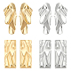 Anattasoul 4 paires de boucles d'oreilles à tige en alliage de 4 styles avec 304 épingles en acier inoxydable EJEW-AN0004-61-1