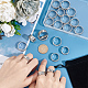 Unicraftale 21Pcs 7 Size 201 Stainless Steel Ring Core Blank for Inlay Jewelry Making RJEW-UN0002-39-2