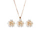 Trendy Women's Stud Earrings and Pendant Necklaces Jewerly Sets SJEW-L192-21-1