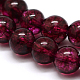 Chapelets de perles de quartz craquelées naturelles rondes et teintées G-K084-8mm-02B-2
