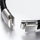 Men's Braided Leather Cord Bracelets BJEW-H559-10G-4