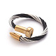 304 set di gioielli con braccialetti dinamometrici in acciaio inossidabile SJEW-L137-02-4
