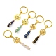 Проволочные брелки для ключей с пулями и натуральными драгоценными камнями KEYC-JKC00495-1