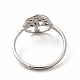 304 Stainless Steel Tree of Life Adjustable Ring for Women RJEW-B027-26P-3