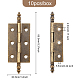 SUPERFINDINGS 10pcs Iron Hinge 42x82x0.5mm Drawer Butt Hinges Connectors Jewelry Box Accessories Antique Bronze Wood Jewelry Box for Furniture Jewelry Box IFIN-FH0001-29AB-2
