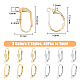 DICOSMETIC 40Pcs 2 Styles Lever Back Earring Findings Goldan and Silver Leverback Earwire Circle Earring Hooks Brass Leverback Earrings for DIY Earring Making KK-DC0002-15-2