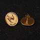 Münze Rose & 304 Edelstahl mit drei Reihen neckalces und Schmuck-Sets Ohrstecker SJEW-D072-01-4
