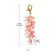 Труба цветок стеклянный кулон украшения HJEW-YW0001-02C-3