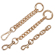 CHGCRAFT 3Pcs 3Styles Alloy Link Chain Bag Purse Strap Extender with Swivel Clasps for Purse Clutch Bag Replacement Accessoies FIND-CA0007-77-1